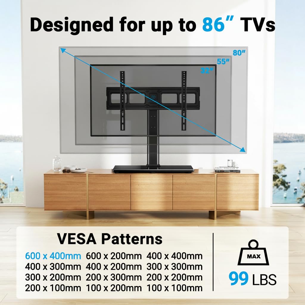PERLESMITH tempered glass base offering sturdy support and safety features
