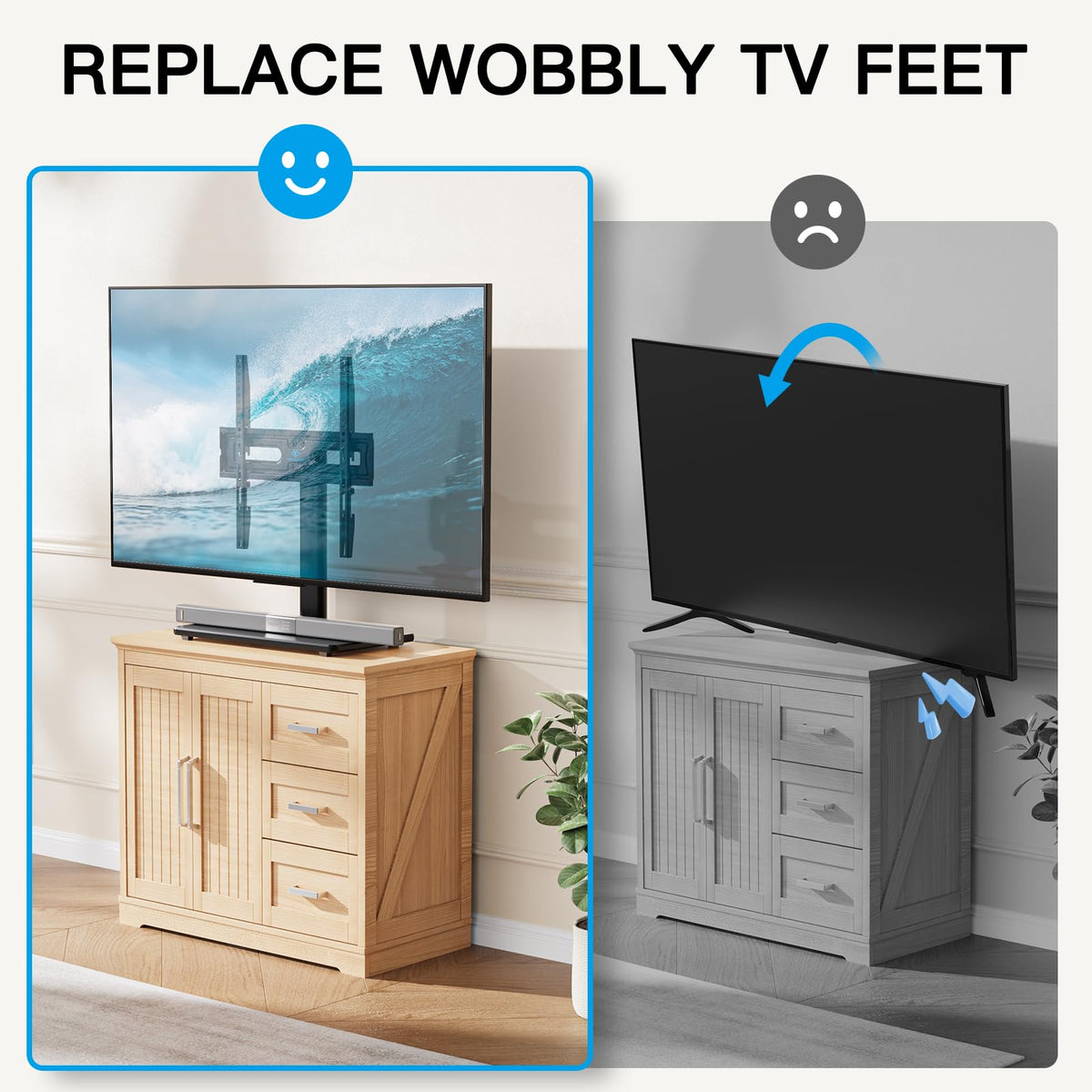 PERLESMITH TV on desk showing size and scale for space planning