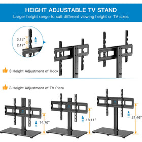 Nine height options allow tailored viewing for any seating arrangement.