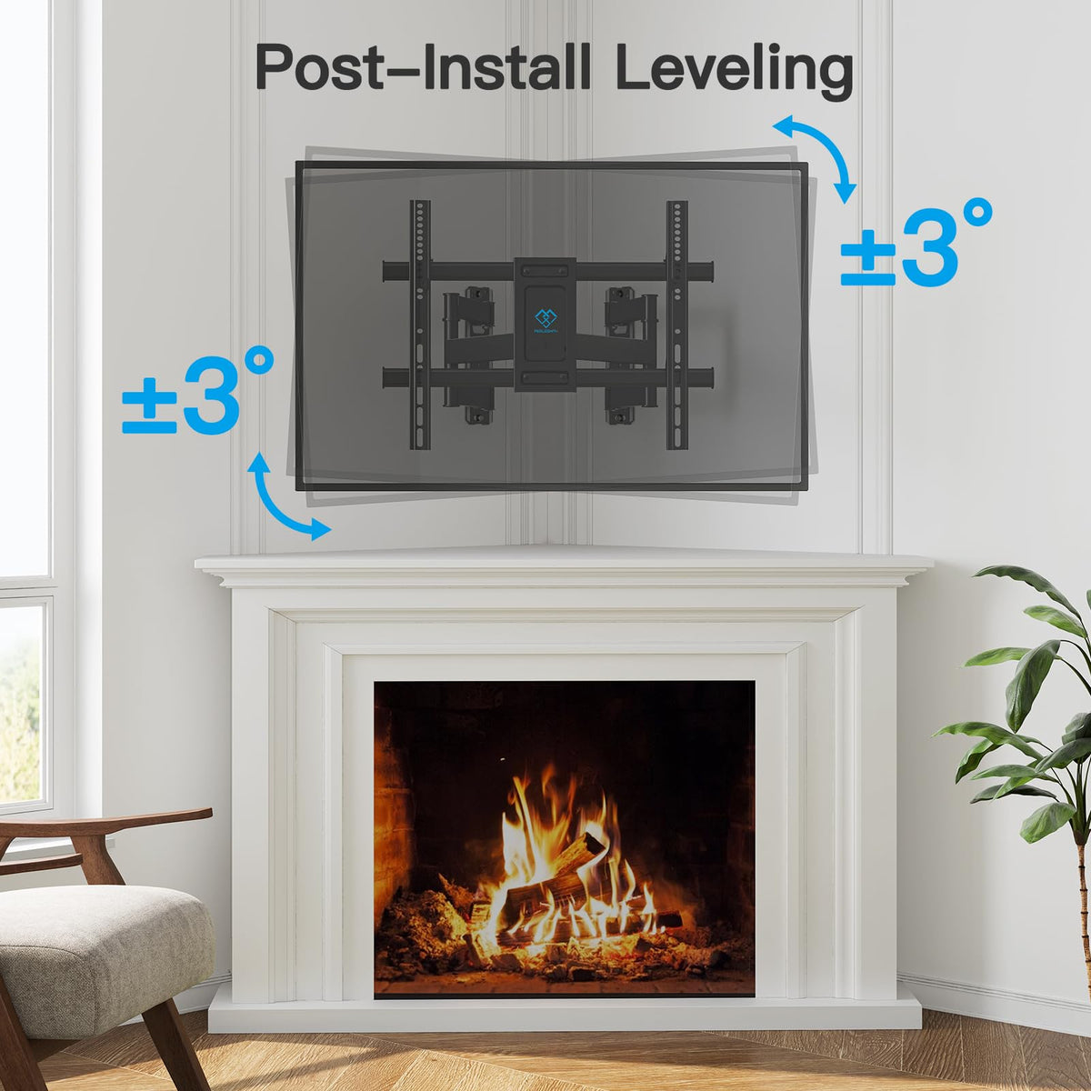 PERLESMITH backplate with VESA holes showing compatibility benefits