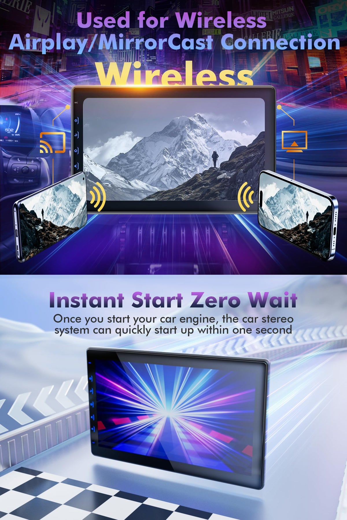 Perloyal 720p waterproof backup camera with night vision and wide view