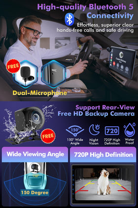 Perloyal Bluetooth 5 with hands-free calling for safer driving