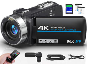 Peryoua 4K camcorder front view for crisp family moments