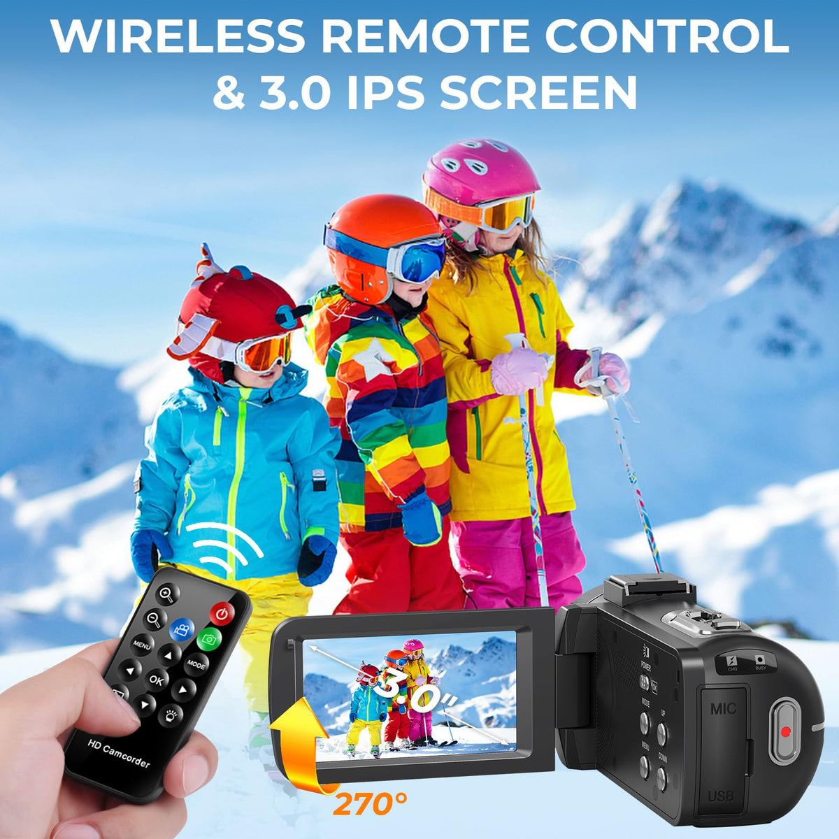 Peryoua 4K camera remote control for quick setup