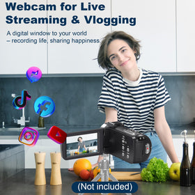 Peryoua webcam mode connection enables live streaming to YouTube.