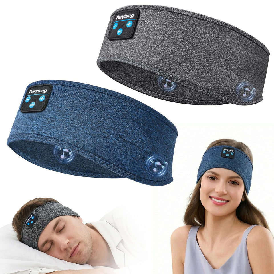 Perytong 2-pack sleep headphones headband rests softly for bedtime audio.