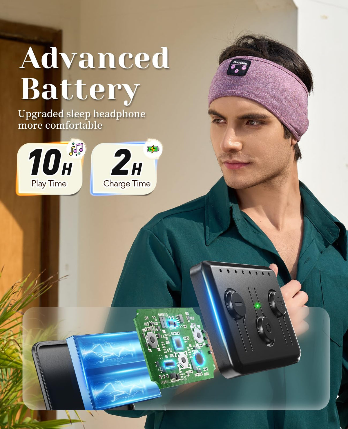 Perytong Bluetooth 5.4 compatibility with Android and iOS devices.