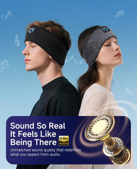 Perytong bluetooth headband wirelessly connects to smartphones and devices