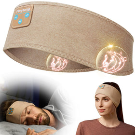 Perytong Bluetooth sleep headband with side-sleeper-friendly earpieces for comfortable listening.
