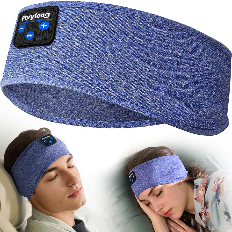 Perytong front view headband showing soft, light-blocking design and comfort