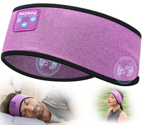 Perytong headband front view showing soft fit and integrated speakers for better sleep