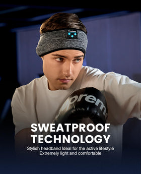 Perytong headband worn for side sleep with slim speakers