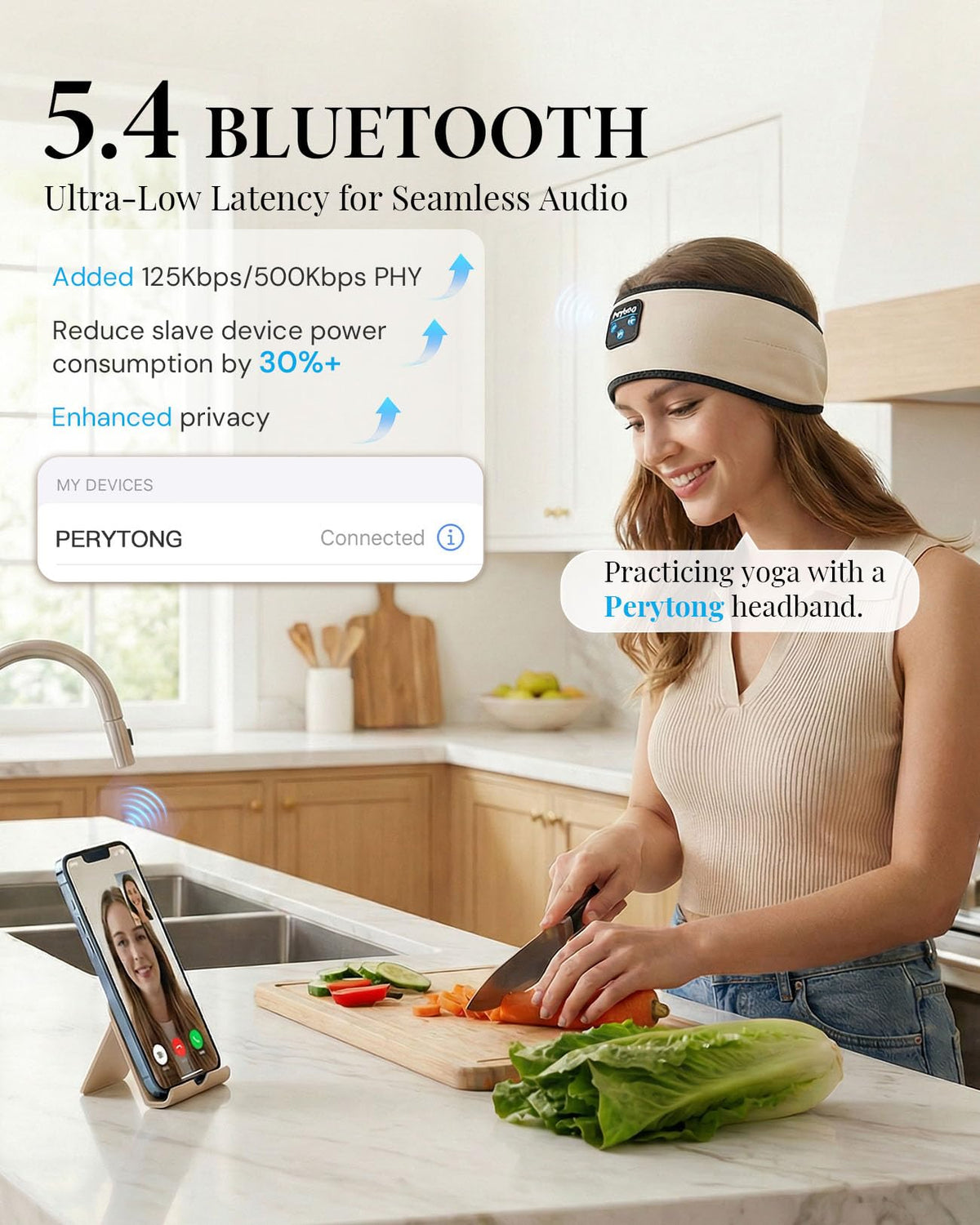 Perytong 14-hour battery supports all-day listening.