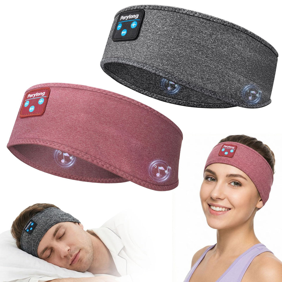 Perytong sleep headphones 2-pack close-up shows ultra-thin speakers for comfortable nights