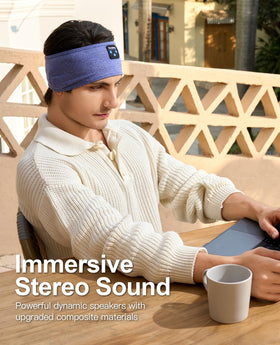 Perytong Sleep Headphones on plane for ambient entertainment.