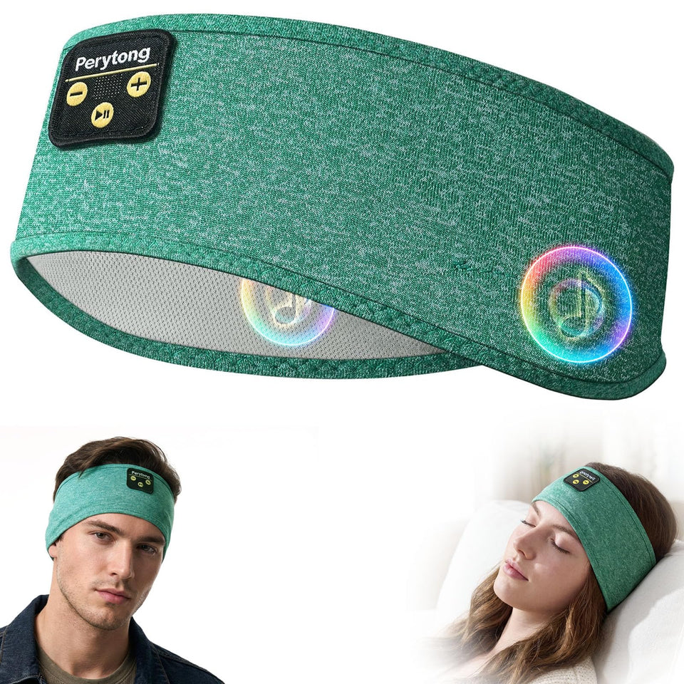 Perytong sleep headphones band front view for comfortable listening during night use