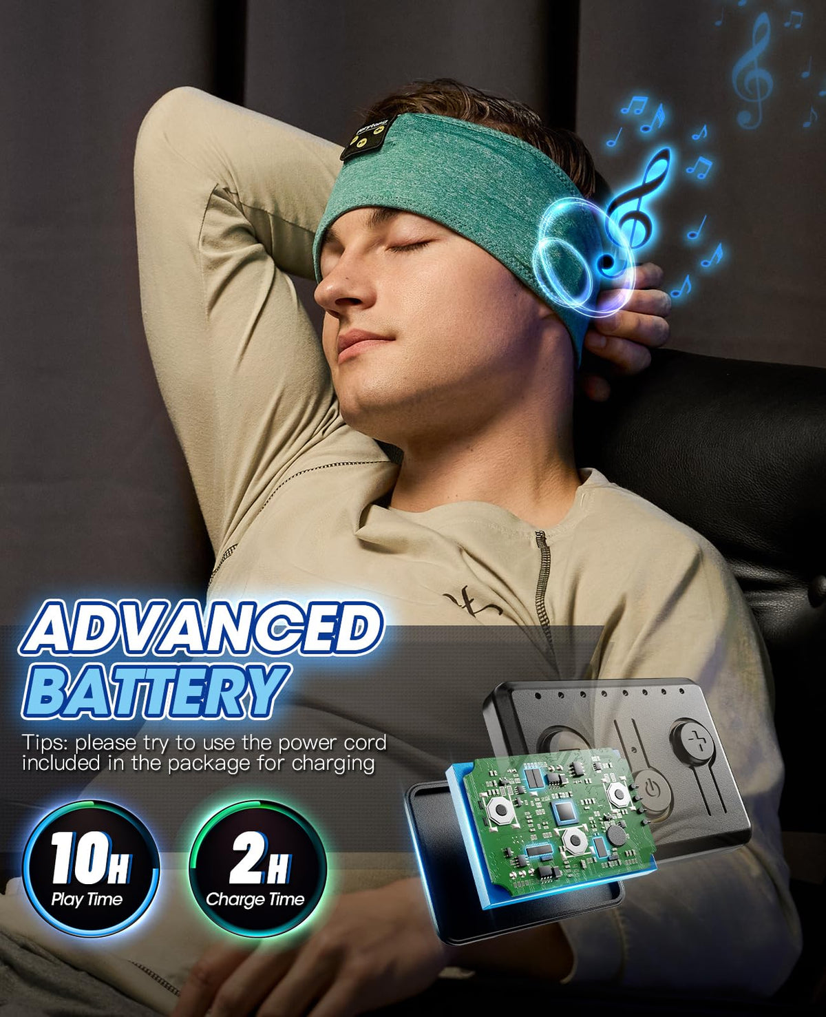 Perytong long battery life indicator and extended playback