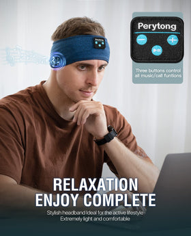 Perytong Sleep Headphones Bluetooth 5.4 for fast, stable wireless connection