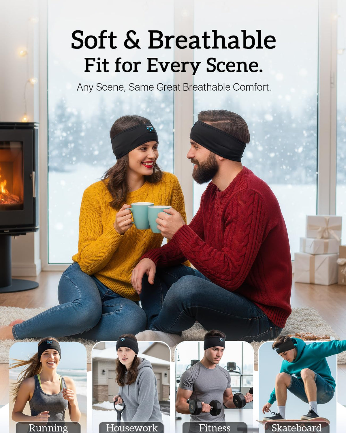 Perytong sleep headphones bluetooth 5 4 technology for stable connection