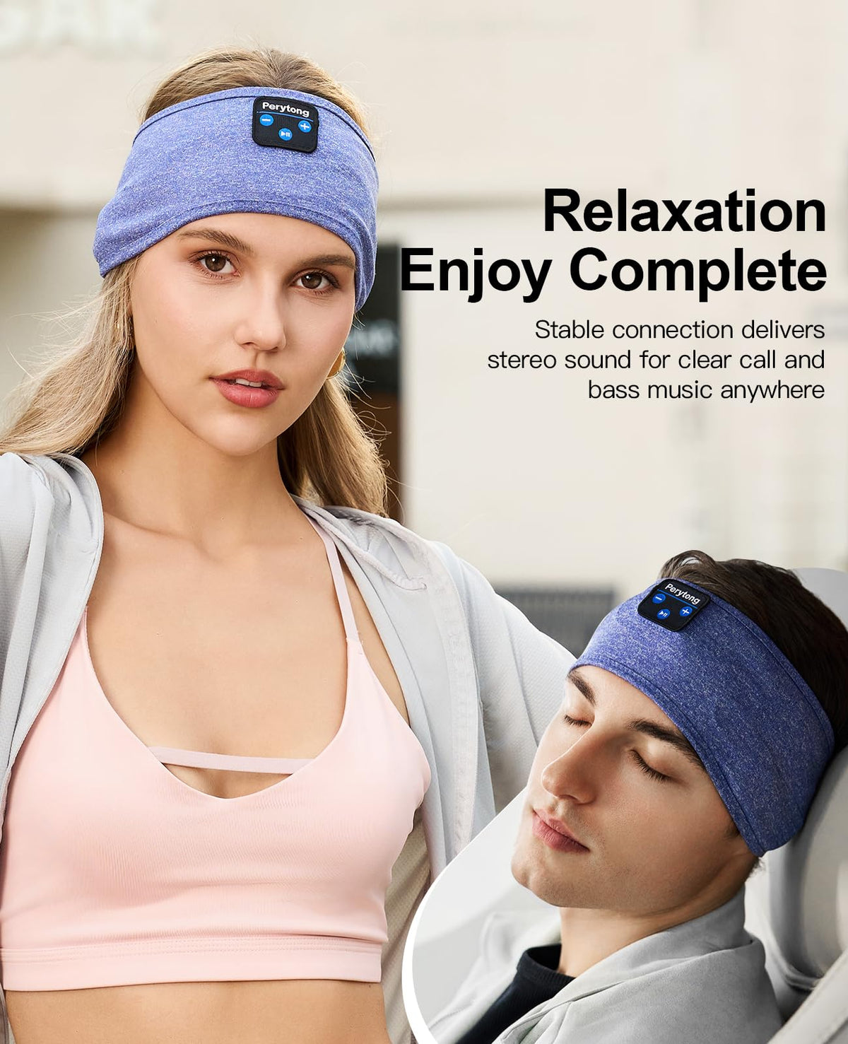 Perytong Sleep Headphones detachable speakers allow easy washing.