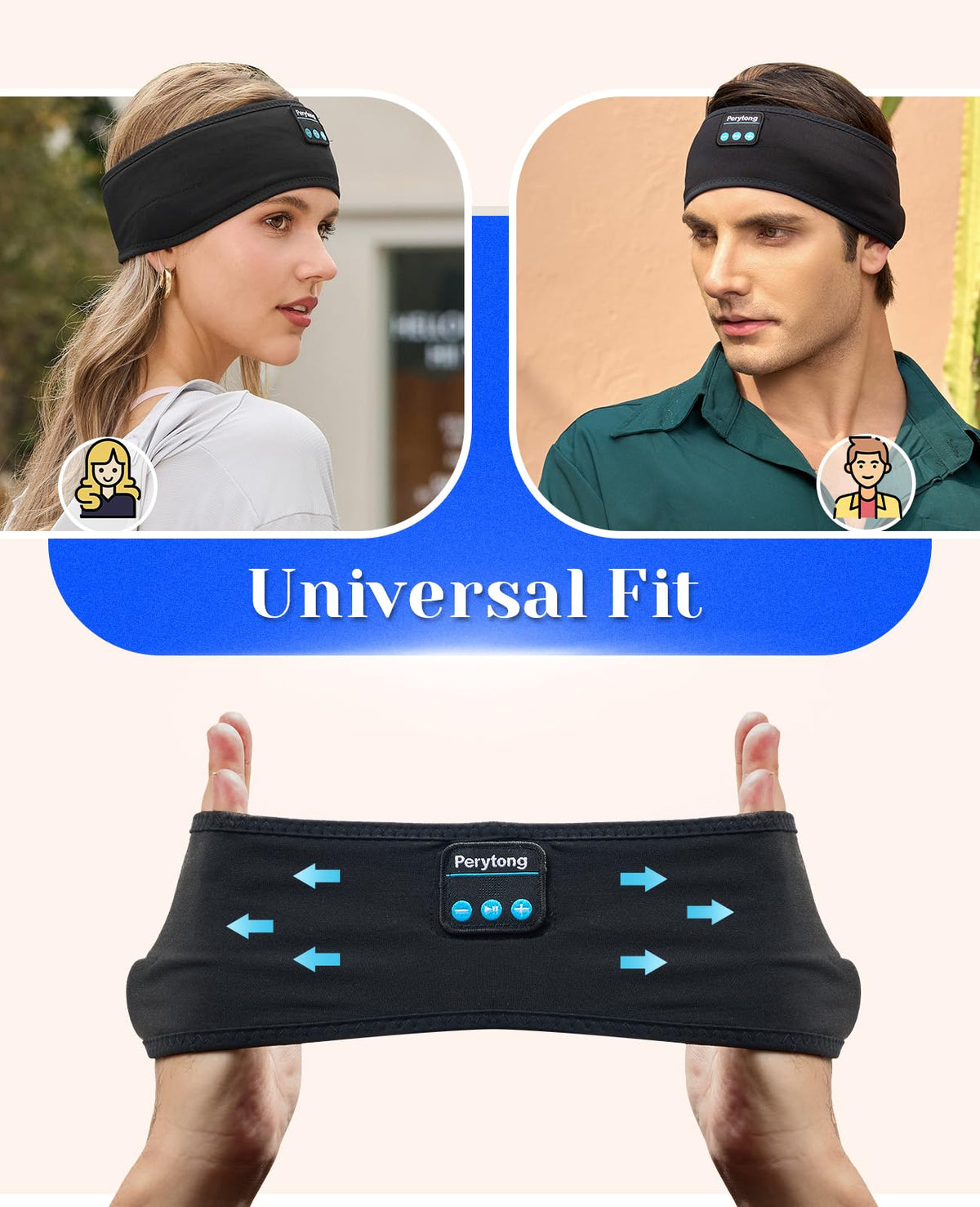 Perytong Sleep Headphones gift idea presents practical tech for travelers and fitness enthusiasts.
