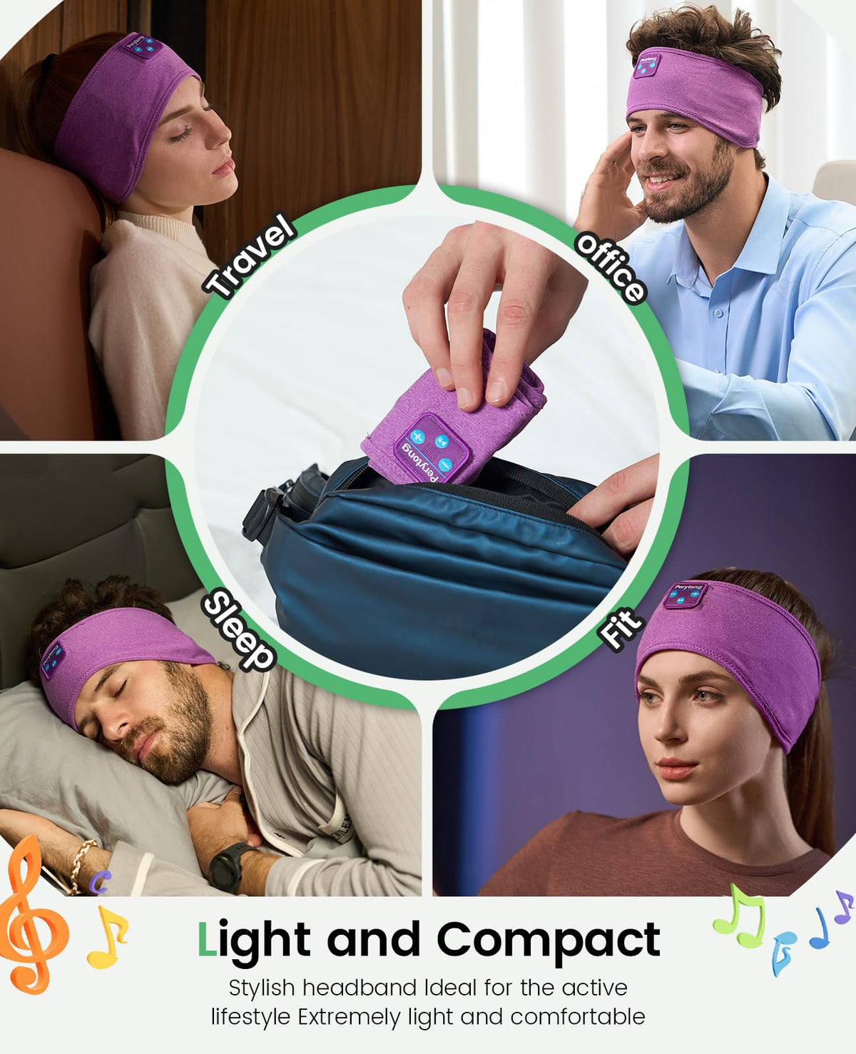 Perytong Sleep Headphones gift idea for travelers and active lifestyles.