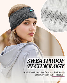 Perytong sleep headphones headband fabric shows comfortable, breathable material for all-day wear.
