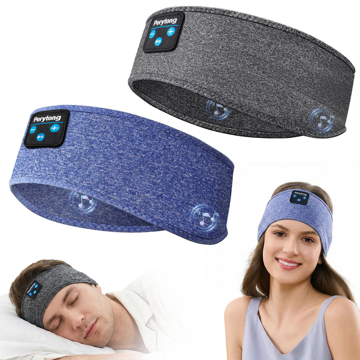 Perytong sleep headband pair for all-night comfort with immersive audio.