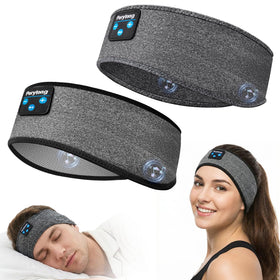 Perytong sleep headphones headband setup provides side-sleeper comfort and hands-free listening.