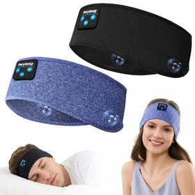 Perytong sleep headphones headband setup for comfortable all-night listening.