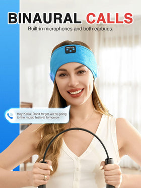 Perytong Sleep Headphones worn bedside for sleeping and calls
