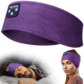 Perytong Sleep Headphones Headband worn for soft, comfortable listening in bed