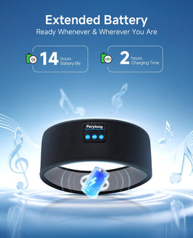 Perytong Sleep Headphones built-in microphone supports hands-free calls during activities.