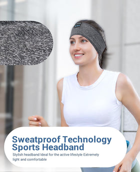 Perytong Sleep Headphones built-in microphone and controls for hands-free calls.