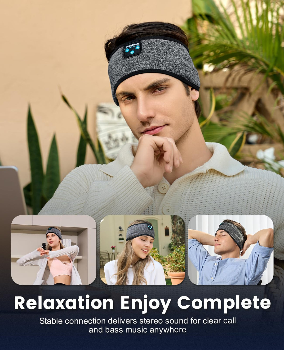 Versatile Perytong sleep headphones suitable for sleep and workouts