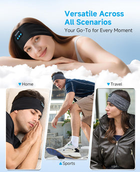 Perytong Sleep Headphones washable headband keeps band clean after workouts or travel.