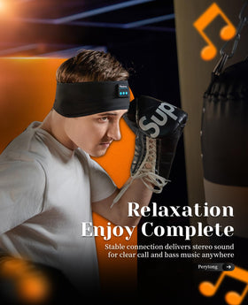 Perytong sleep headphones fabric is machine washable and sweat-absorbent.
