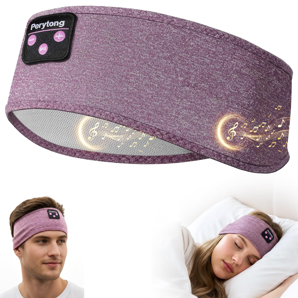 Perytong sleep headphones wireless headband for peaceful nights and music.