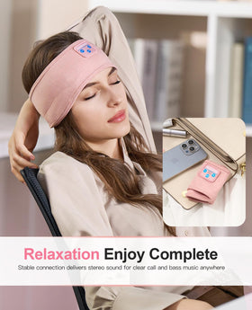 Perytong Sleep Headphones fabric stretchable band emphasizing comfort and breathability during wear