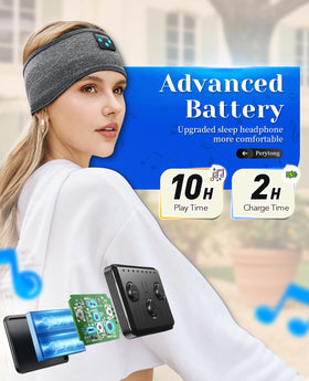 Perytong sleeping headphones microphone enables hands-free calls.