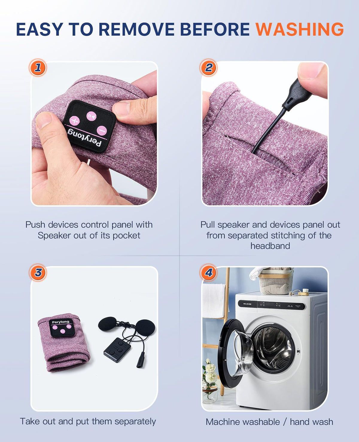 Perytong sports-friendly headband suitable for yoga, running, and jogging