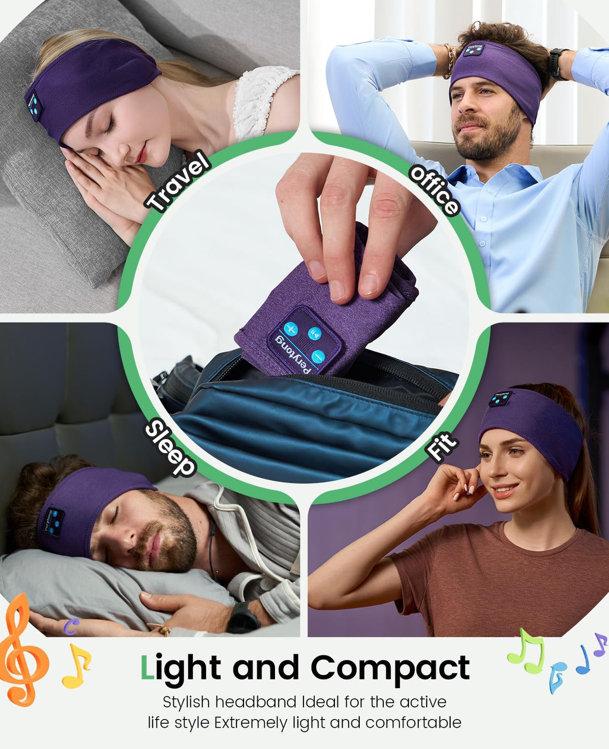Perytong Sweat-absorbent headband keeps you comfortable during gym or travel.