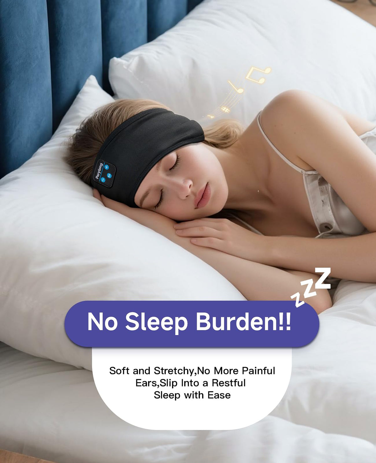 Perytong two-pack sleep headphones ideal for travel and workouts