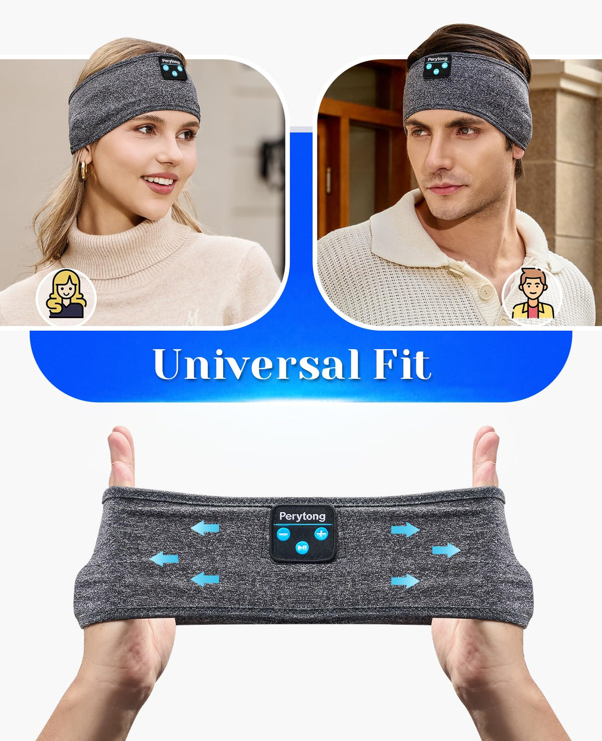 Perytong washable sweat resistant headband keeps hygiene after workouts