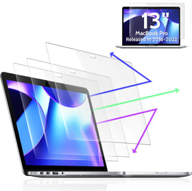 Peslv 3-pack blue light filter for MacBook 13 protects eyes during long work.