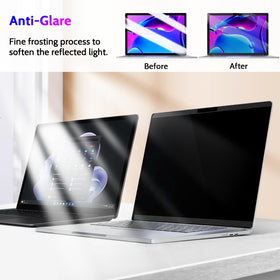 Peslv filter on Surface Book used in cafe protecting screen privacy