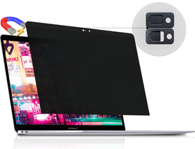 Peslv front view on MacBook 13 showing precise fit and privacy benefit