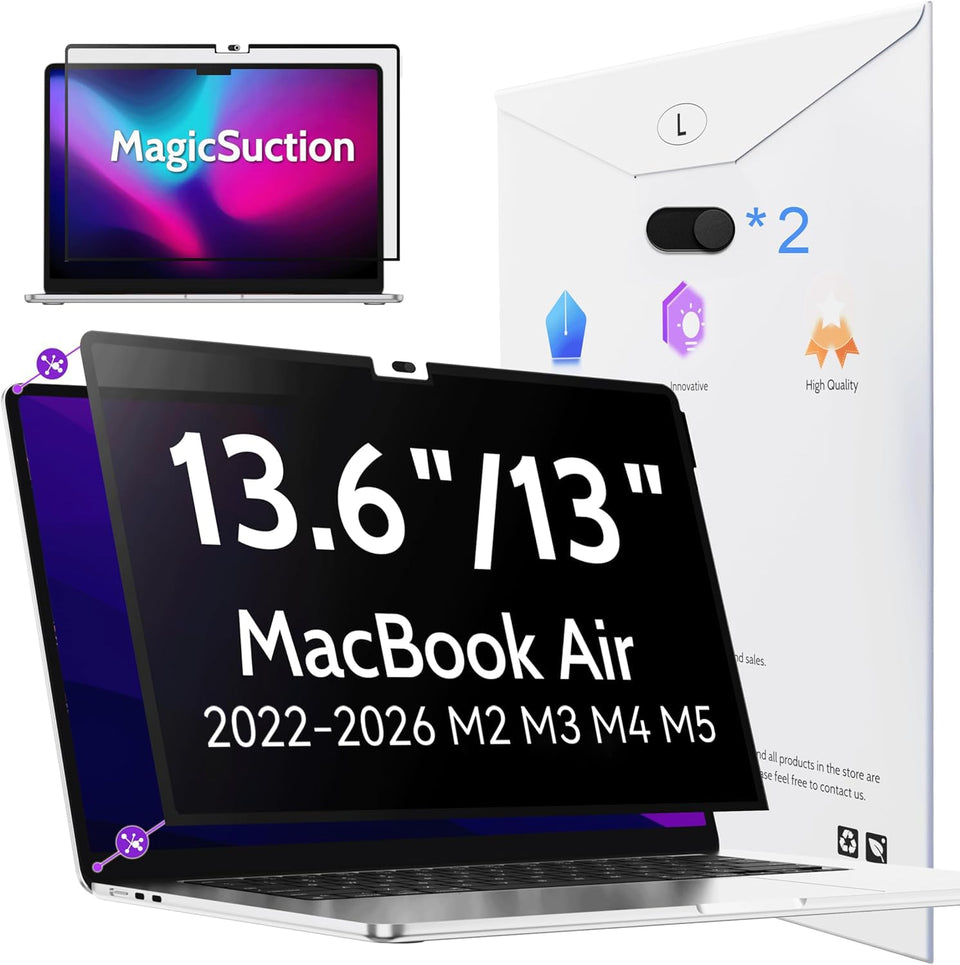 Peslv front packaging showing MacBook Air protector and benefits