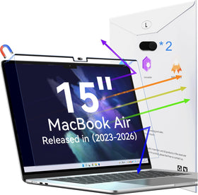Peslv front view on MacBook Air showcasing clean fit and protection benefit