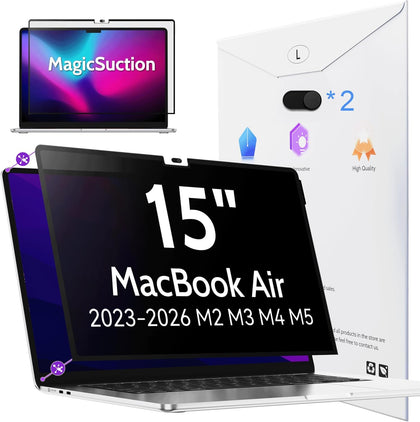 Peslv front packaging showing fit for MacBook Air 15 inch and clear benefit